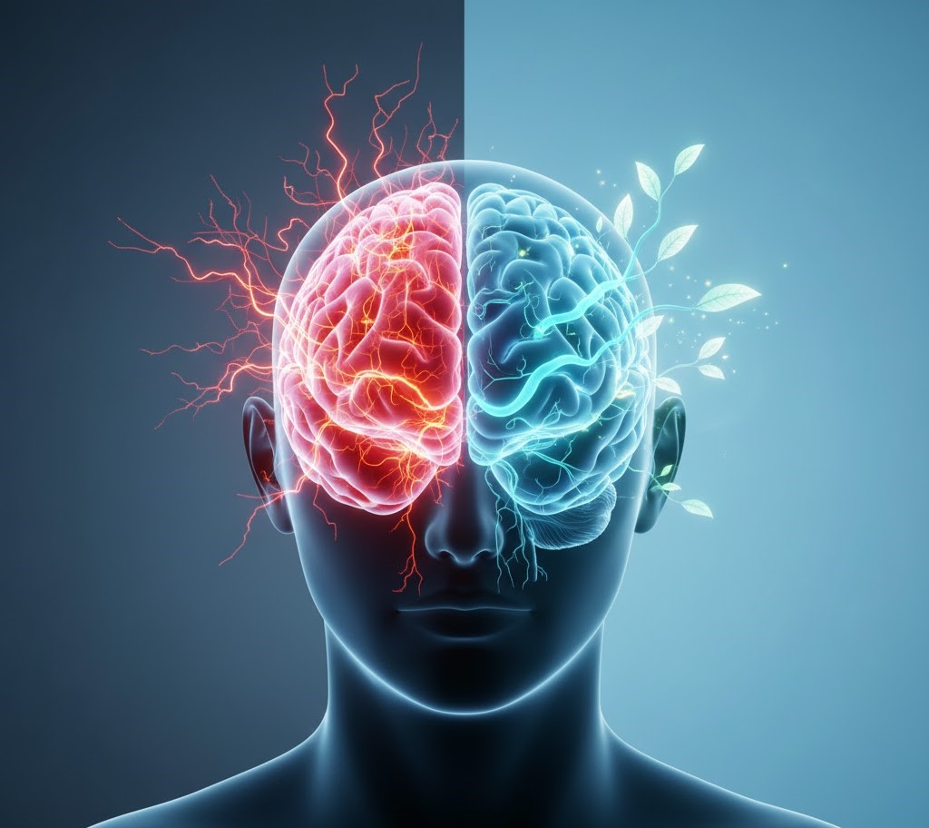 Anxiety and mental health illustration